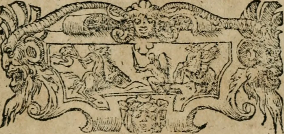 An illustration from Emblemata Andreae Alciati ..., 1548, leaf 50