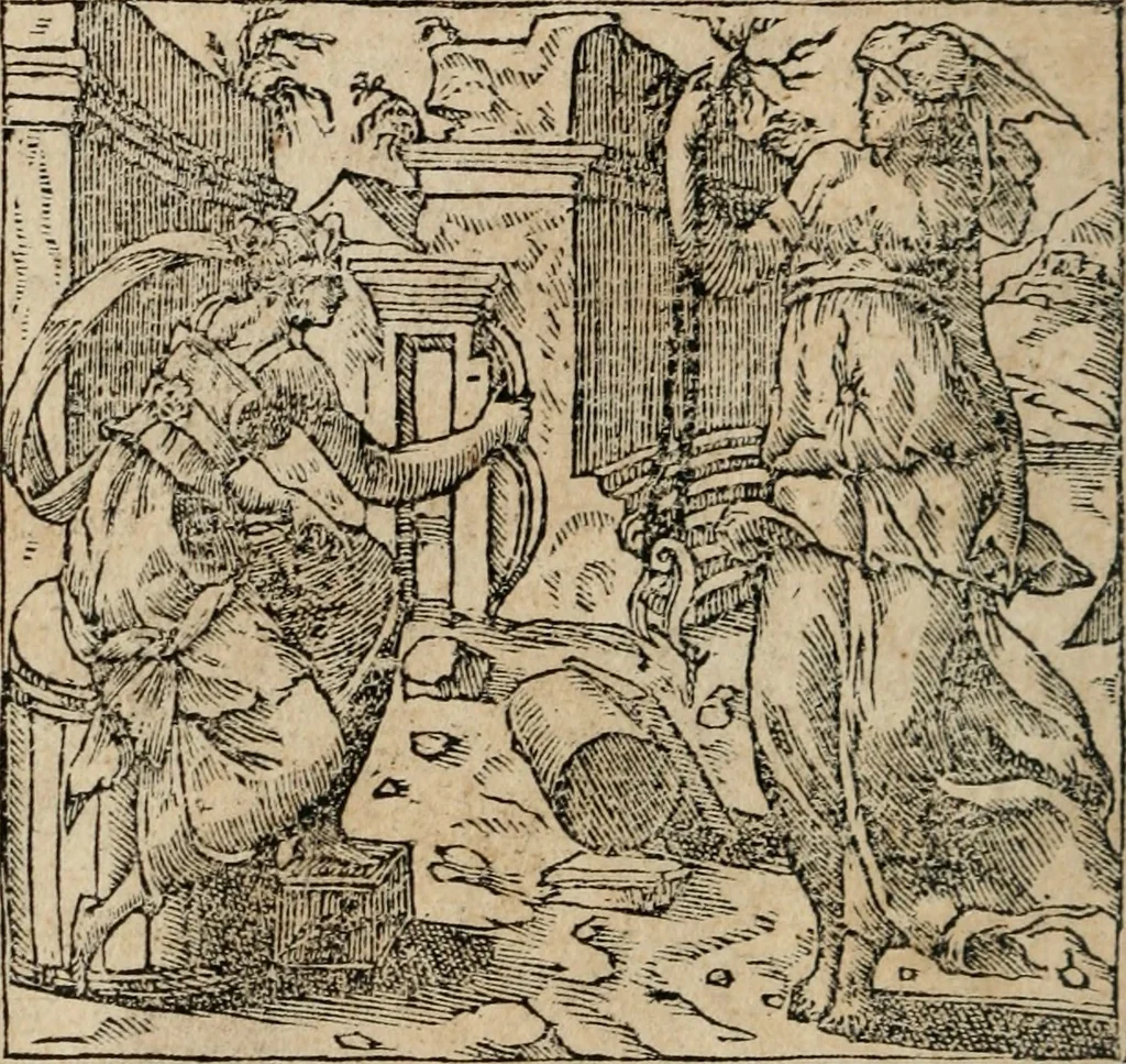 An illustration from Emblemata Andreae Alciati ..., 1548, leaf 51