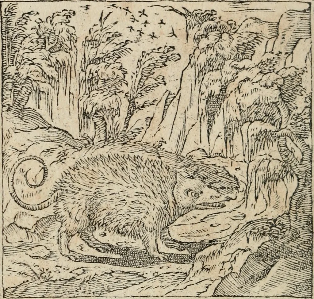 An illustration from Emblemata Andreae Alciati ..., 1548, leaf 55