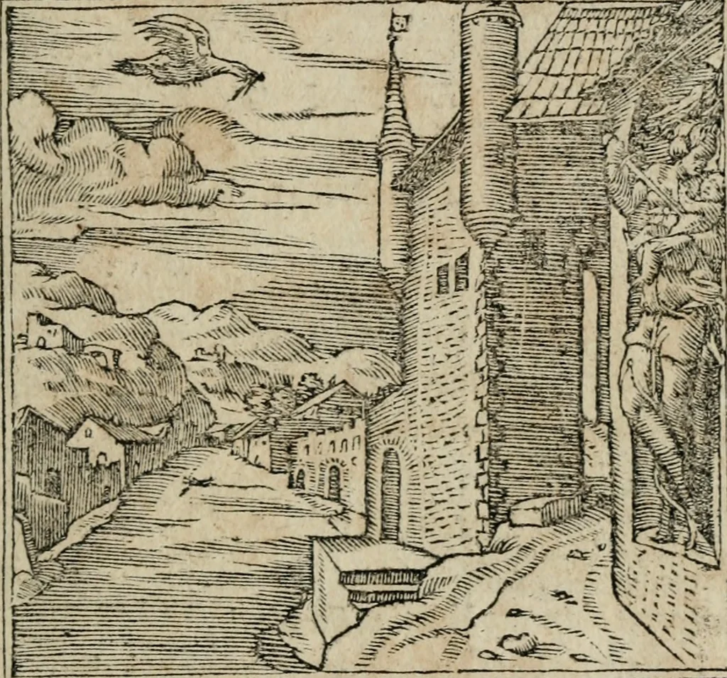 An illustration from Emblemata Andreae Alciati ..., 1548, leaf 56
