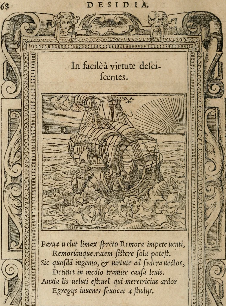 An illustration from Emblemata Andreae Alciati ..., 1548, leaf 71