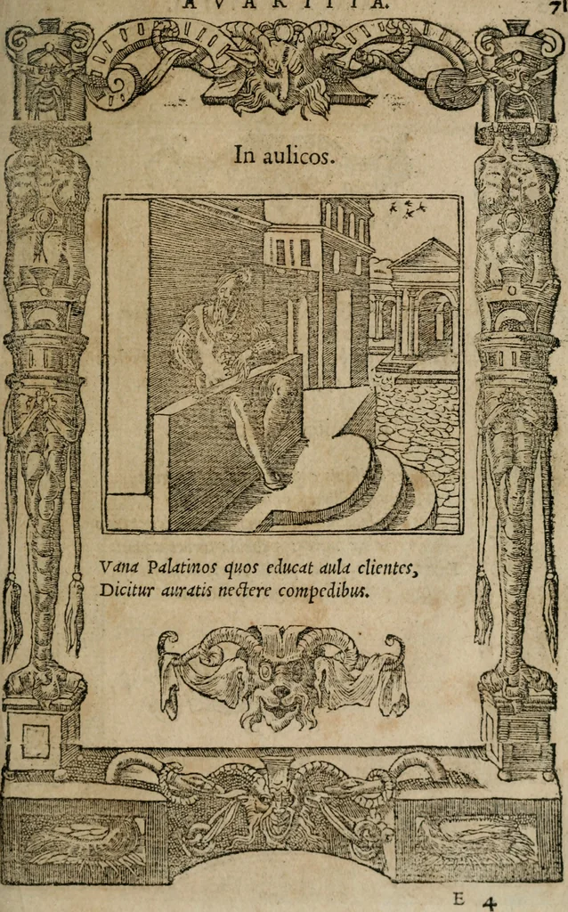An illustration from Emblemata Andreae Alciati ..., 1548, leaf 74