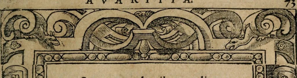 An illustration from Emblemata Andreae Alciati ..., 1548, leaf 76