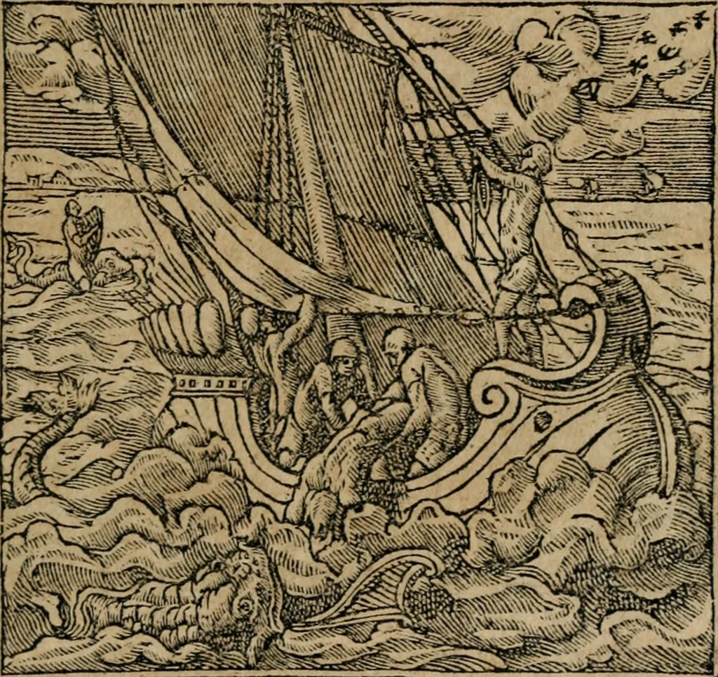 An illustration from Emblemata Andreae Alciati ..., 1548, leaf 76