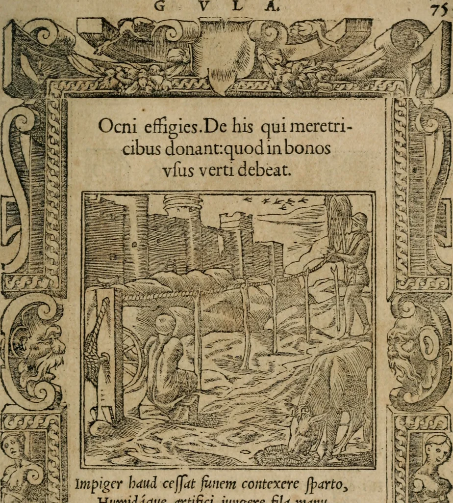 An illustration from Emblemata Andreae Alciati ..., 1548, leaf 78