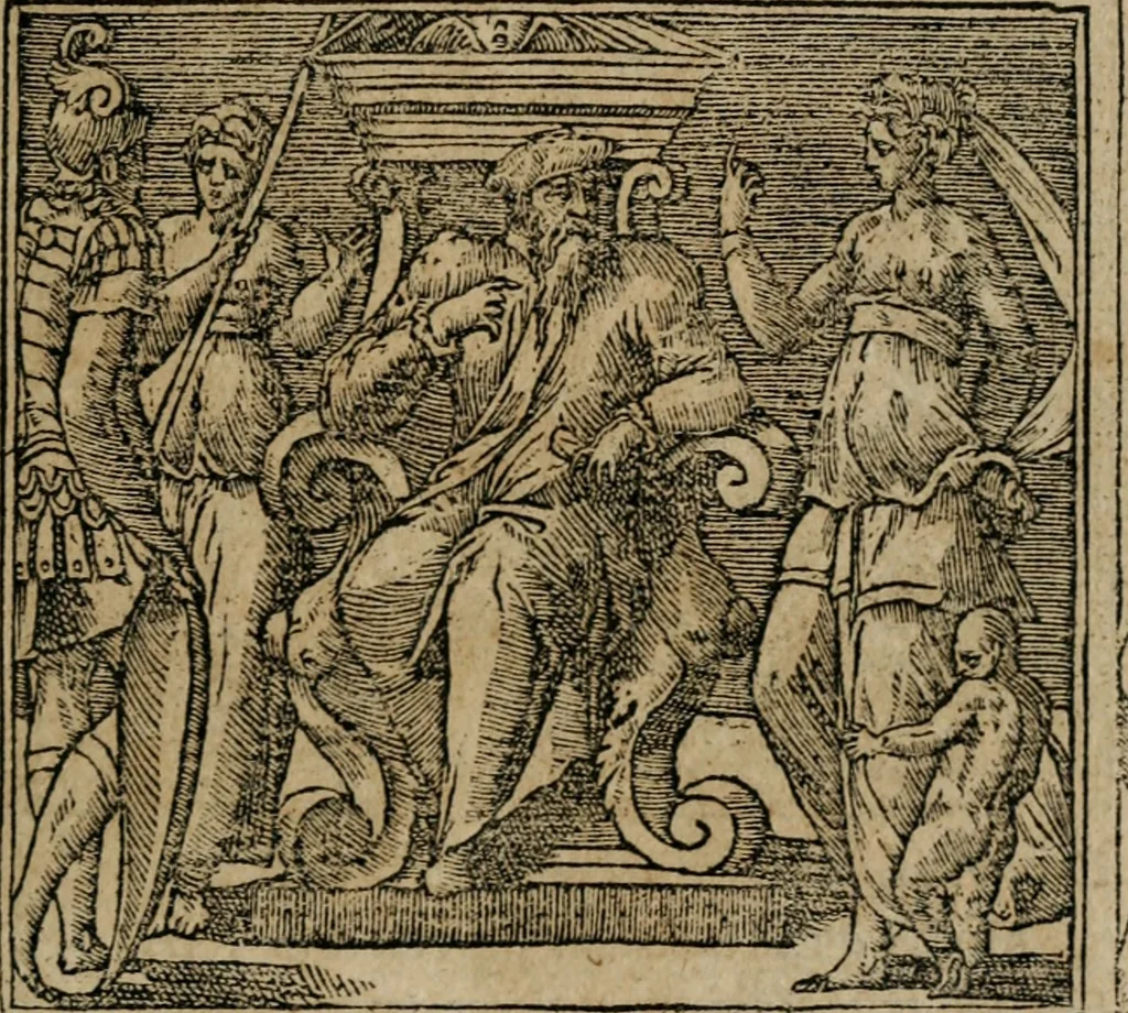 An illustration from Emblemata Andreae Alciati ..., 1548, leaf 90
