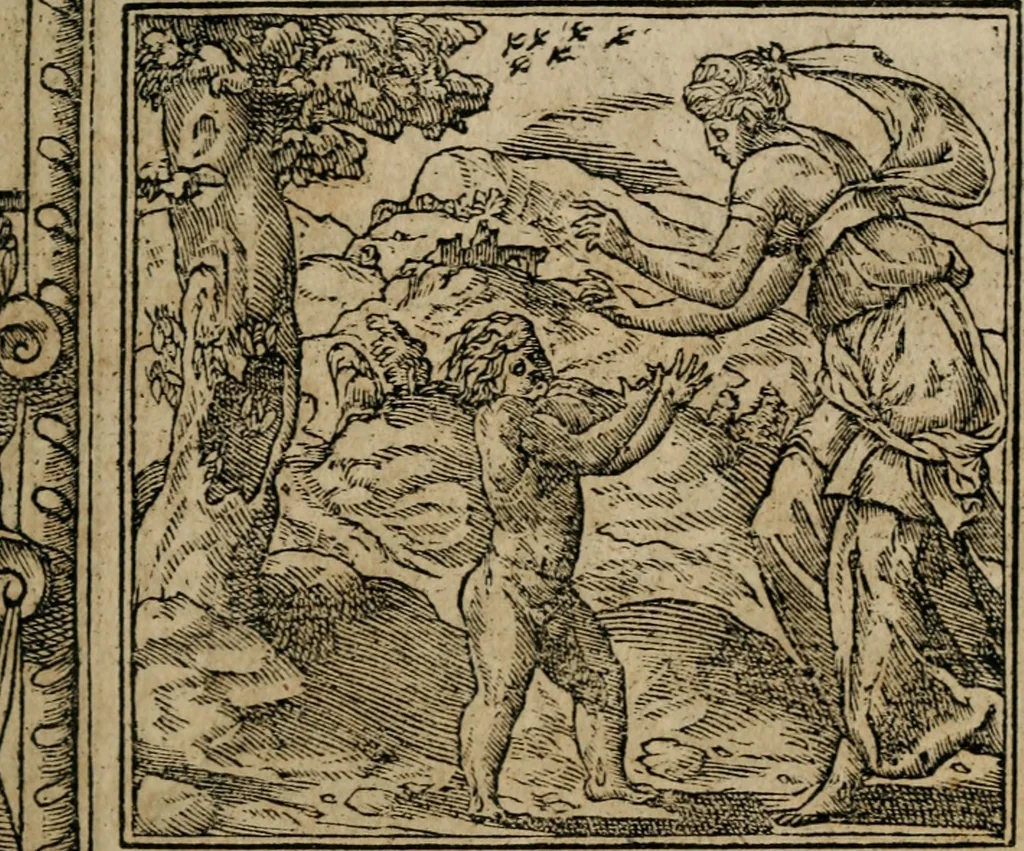 An illustration from Emblemata Andreae Alciati ..., 1548, leaf 94