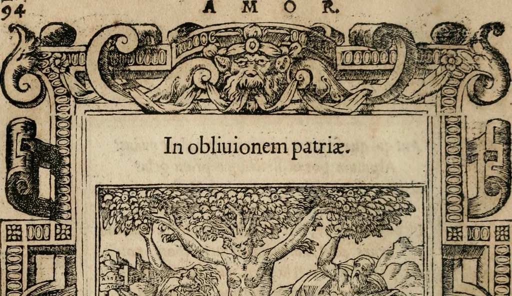 An illustration from Emblemata Andreae Alciati ..., 1548, leaf 97