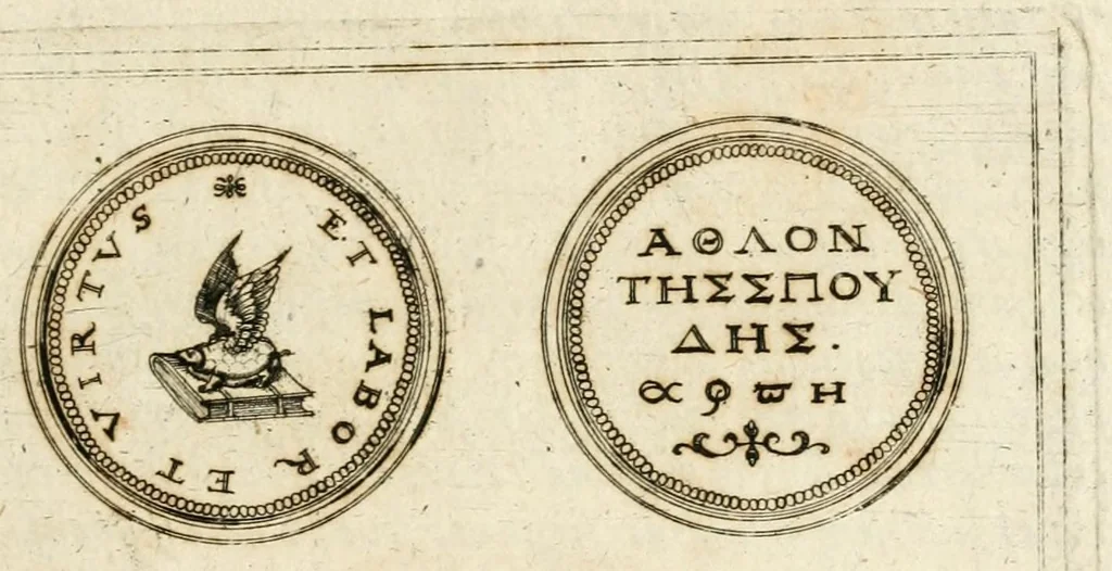 An illustration from Emblemata anniversaria Academiae Altorfinae : stvdiorvm ivventvtis exercitandorvm cavsa proposita et variorvm orationibvs exposita, 1597, leaf 135