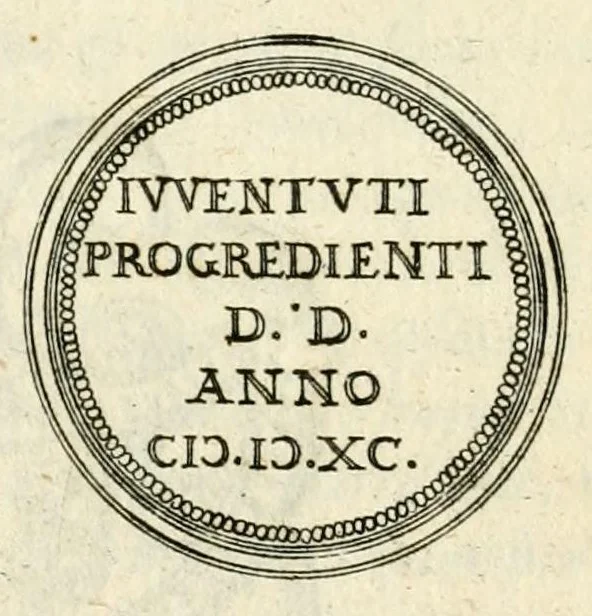 An illustration from Emblemata anniversaria Academiae Altorfinae : stvdiorvm ivventvtis exercitandorvm cavsa proposita et variorvm orationibvs exposita, 1597, leaf 164