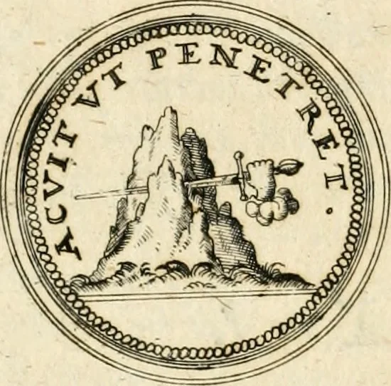 An illustration from Emblemata anniversaria Academiae Altorfinae : stvdiorvm ivventvtis exercitandorvm cavsa proposita et variorvm orationibvs exposita, 1597, leaf 175