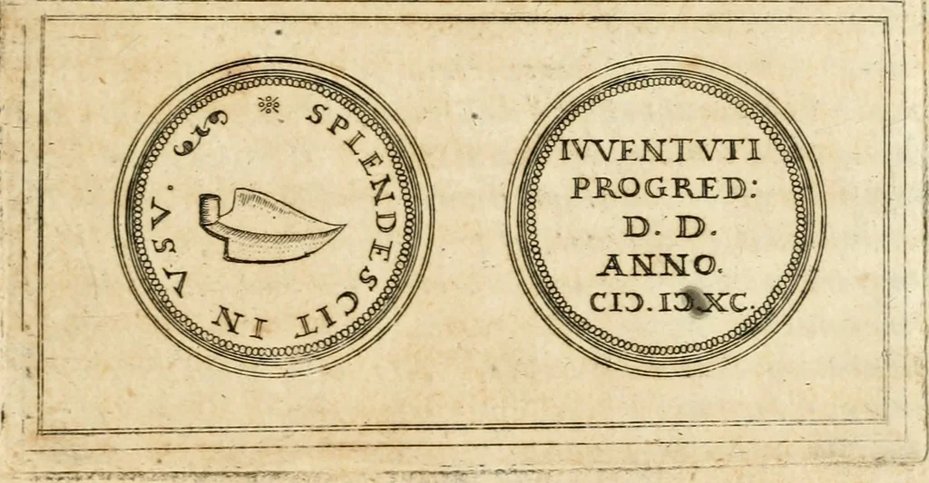 An illustration from Emblemata anniversaria Academiae Altorfinae : stvdiorvm ivventvtis exercitandorvm cavsa proposita et variorvm orationibvs exposita, 1597, leaf 180