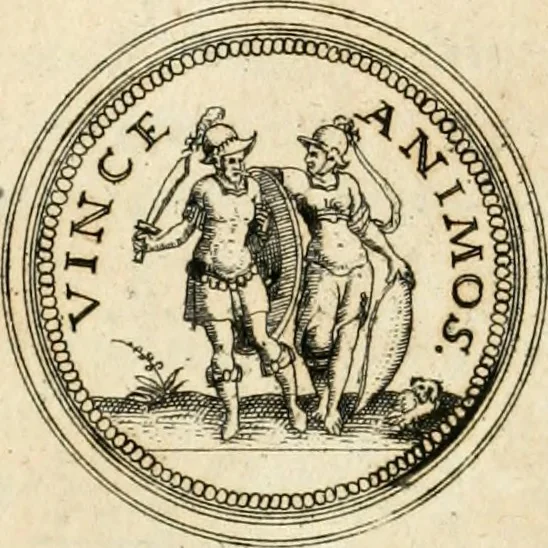 An illustration from Emblemata anniversaria Academiae Altorfinae : stvdiorvm ivventvtis exercitandorvm cavsa proposita et variorvm orationibvs exposita, 1597, leaf 211