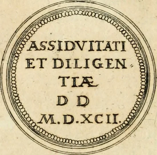 An illustration from Emblemata anniversaria Academiae Altorfinae : stvdiorvm ivventvtis exercitandorvm cavsa proposita et variorvm orationibvs exposita, 1597, leaf 211