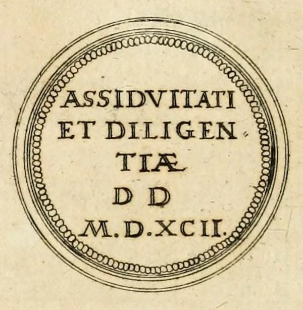 An illustration from Emblemata anniversaria Academiae Altorfinae : stvdiorvm ivventvtis exercitandorvm cavsa proposita et variorvm orationibvs exposita, 1597, leaf 212