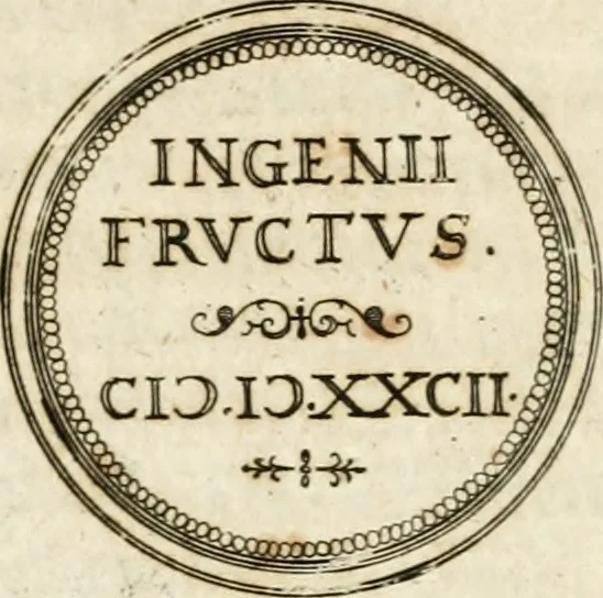 An illustration from Emblemata anniversaria Academiae Altorfinae : stvdiorvm ivventvtis exercitandorvm cavsa proposita et variorvm orationibvs exposita, 1597, leaf 22
