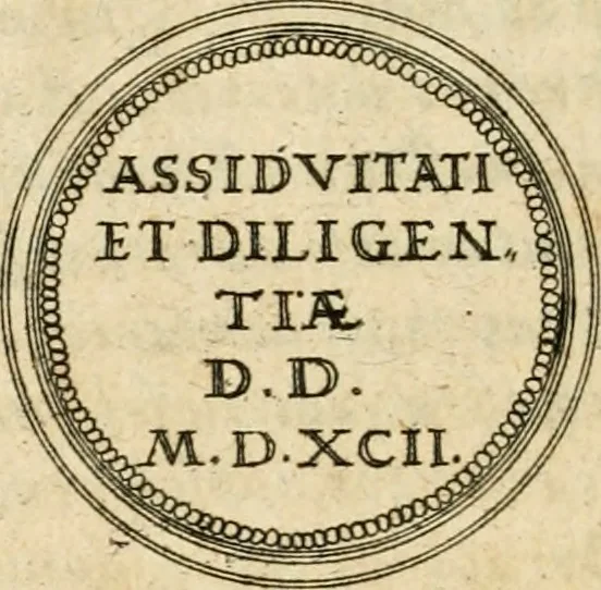 An illustration from Emblemata anniversaria Academiae Altorfinae : stvdiorvm ivventvtis exercitandorvm cavsa proposita et variorvm orationibvs exposita, 1597, leaf 221
