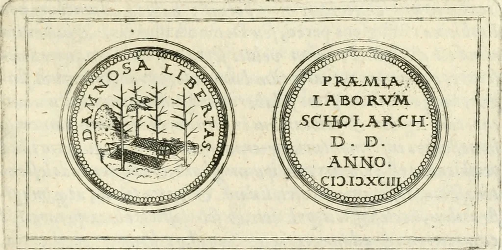 An illustration from Emblemata anniversaria Academiae Altorfinae : stvdiorvm ivventvtis exercitandorvm cavsa proposita et variorvm orationibvs exposita, 1597, leaf 228