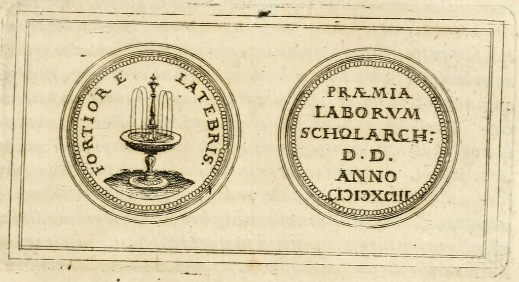 An illustration from Emblemata anniversaria Academiae Altorfinae : stvdiorvm ivventvtis exercitandorvm cavsa proposita et variorvm orationibvs exposita, 1597, leaf 243