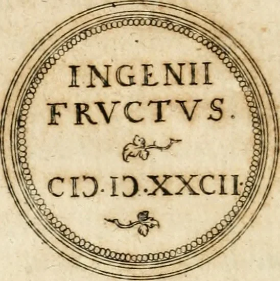 An illustration from Emblemata anniversaria Academiae Altorfinae : stvdiorvm ivventvtis exercitandorvm cavsa proposita et variorvm orationibvs exposita, 1597, leaf 27