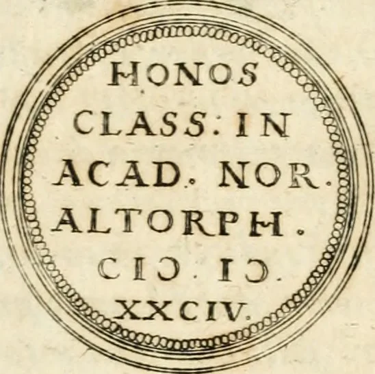 An illustration from Emblemata anniversaria Academiae Altorfinae : stvdiorvm ivventvtis exercitandorvm cavsa proposita et variorvm orationibvs exposita, 1597, leaf 48