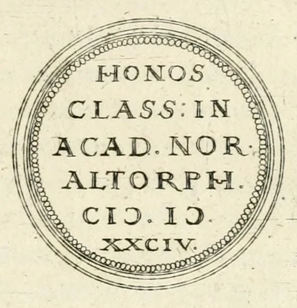 An illustration from Emblemata anniversaria Academiae Altorfinae : stvdiorvm ivventvtis exercitandorvm cavsa proposita et variorvm orationibvs exposita, 1597, leaf 61