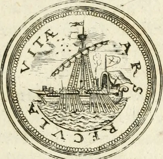 An illustration from Emblemata anniversaria Academiae Altorfinae : stvdiorvm ivventvtis exercitandorvm cavsa proposita et variorvm orationibvs exposita, 1597, leaf 82