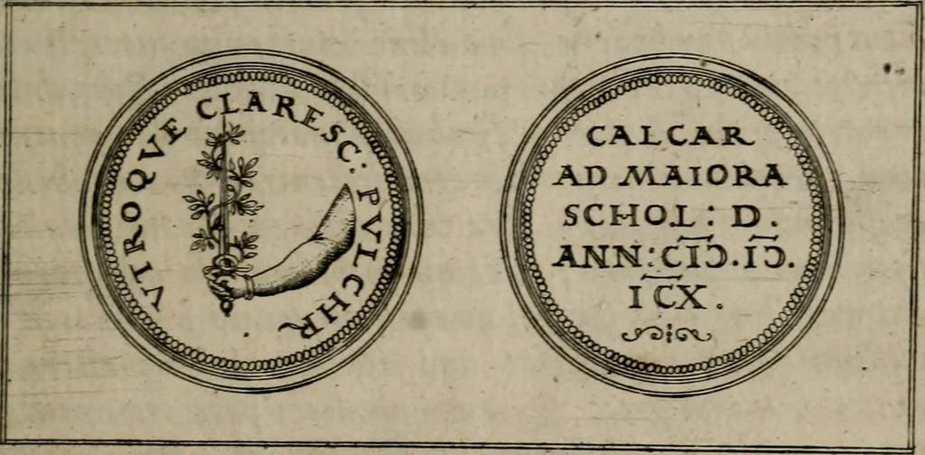 An illustration from Emblemata anniversaria Academiae Altorfinae : studiorum iuventutis exercitandorum causa proposita et variorum orationibus exposita, 1597, leaf 146