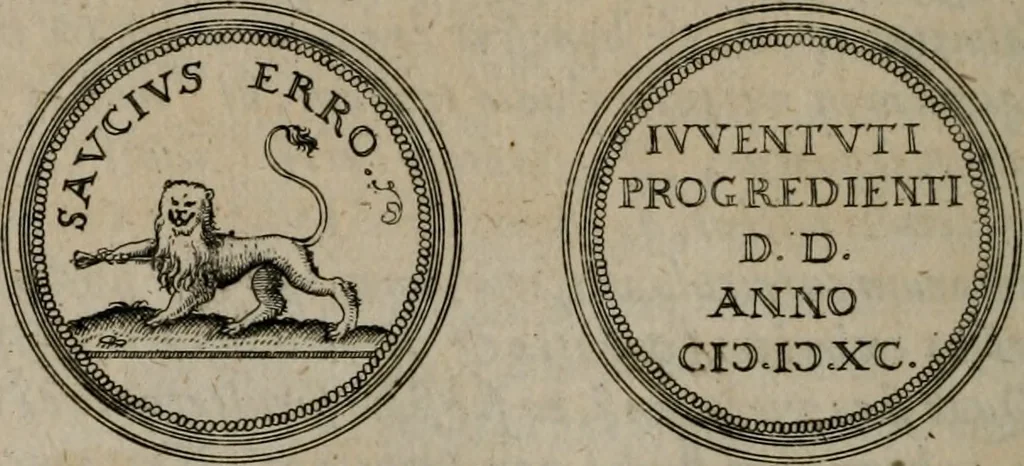 An illustration from Emblemata anniversaria Academiae Altorfinae : studiorum iuventutis exercitandorum causa proposita et variorum orationibus exposita, 1597, leaf 167