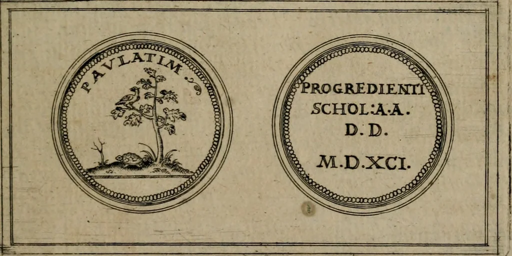 An illustration from Emblemata anniversaria Academiae Altorfinae : studiorum iuventutis exercitandorum causa proposita et variorum orationibus exposita, 1597, leaf 194