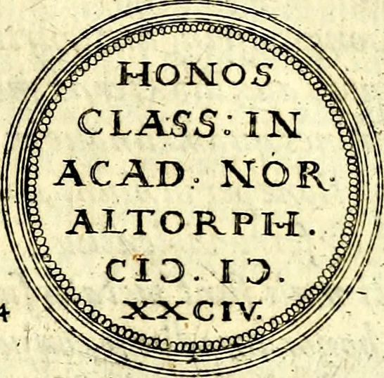 An illustration from Emblemata anniversaria Academiae Noribergensis, qvae est Altorffii: stvdiorum juventutis exercitandorum caussâ inde ab ann. Christi CD D LXXVII usq; ad annum CD D CXVI proposita; oratiunculis eruditis & nervosis in panegyribus academicis explicata, 1617, leaf 111
