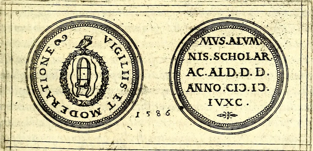 An illustration from Emblemata anniversaria Academiae Noribergensis, qvae est Altorffii: stvdiorum juventutis exercitandorum caussâ inde ab ann. Christi CD D LXXVII usq; ad annum CD D CXVI proposita; oratiunculis eruditis & nervosis in panegyribus academicis explicata, 1617, leaf 132