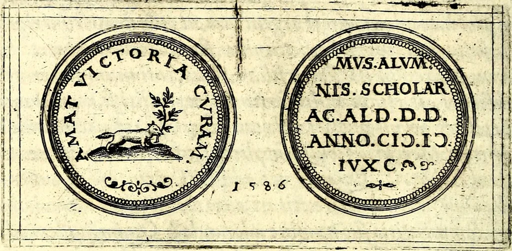 An illustration from Emblemata anniversaria Academiae Noribergensis, qvae est Altorffii: stvdiorum juventutis exercitandorum caussâ inde ab ann. Christi CD D LXXVII usq; ad annum CD D CXVI proposita; oratiunculis eruditis & nervosis in panegyribus academicis explicata, 1617, leaf 139