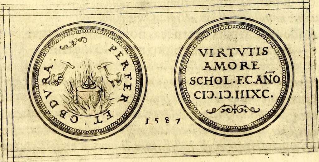 An illustration from Emblemata anniversaria Academiae Noribergensis, qvae est Altorffii: stvdiorum juventutis exercitandorum caussâ inde ab ann. Christi CD D LXXVII usq; ad annum CD D CXVI proposita; oratiunculis eruditis & nervosis in panegyribus academicis explicata, 1617, leaf 153
