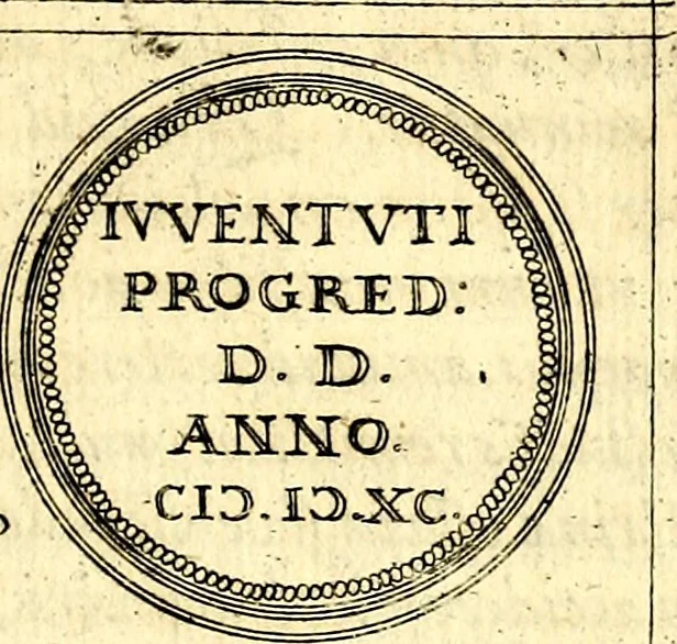 An illustration from Emblemata anniversaria Academiae Noribergensis, qvae est Altorffii: stvdiorum juventutis exercitandorum caussâ inde ab ann. Christi CD D LXXVII usq; ad annum CD D CXVI proposita; oratiunculis eruditis & nervosis in panegyribus academicis explicata, 1617, leaf 200