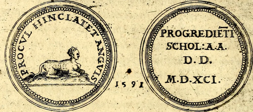An illustration from Emblemata anniversaria Academiae Noribergensis, qvae est Altorffii: stvdiorum juventutis exercitandorum caussâ inde ab ann. Christi CD D LXXVII usq; ad annum CD D CXVI proposita; oratiunculis eruditis & nervosis in panegyribus academicis explicata, 1617, leaf 209