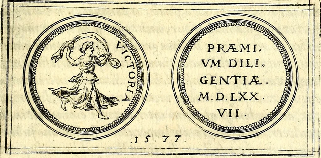 An illustration from Emblemata anniversaria Academiae Noribergensis, qvae est Altorffii: stvdiorum juventutis exercitandorum caussâ inde ab ann. Christi CD D LXXVII usq; ad annum CD D CXVI proposita; oratiunculis eruditis & nervosis in panegyribus academicis explicata, 1617, leaf 24