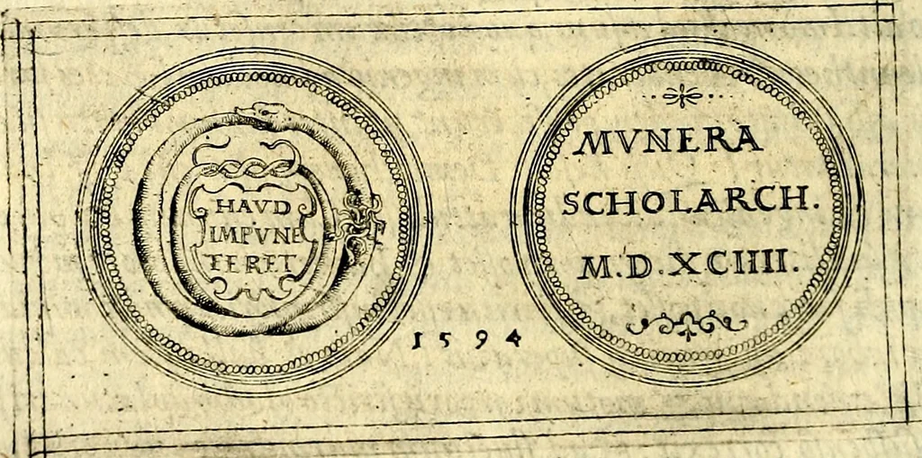 An illustration from Emblemata anniversaria Academiae Noribergensis, qvae est Altorffii: stvdiorum juventutis exercitandorum caussâ inde ab ann. Christi CD D LXXVII usq; ad annum CD D CXVI proposita; oratiunculis eruditis & nervosis in panegyribus academicis explicata, 1617, leaf 261