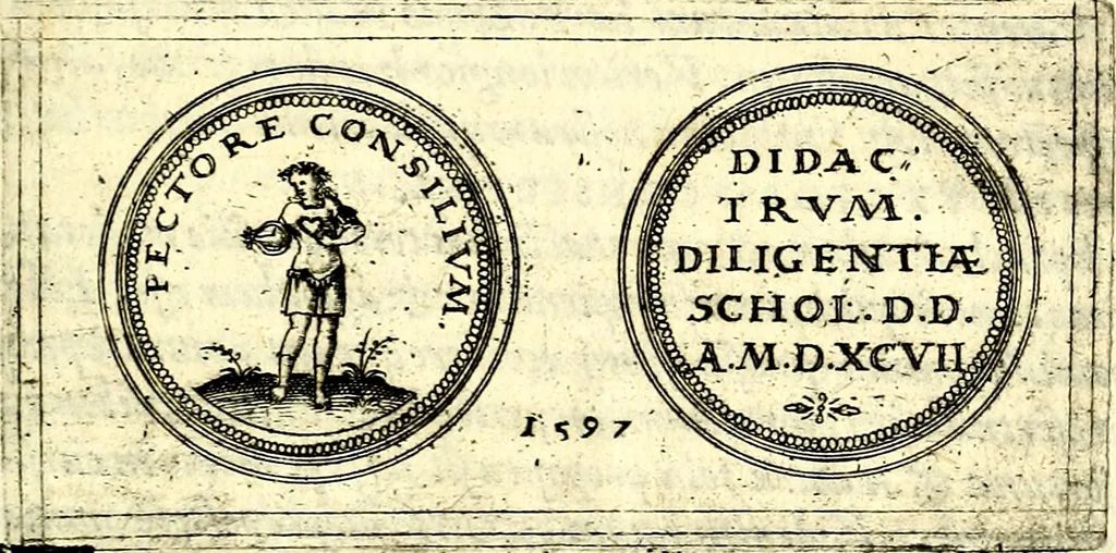 An illustration from Emblemata anniversaria Academiae Noribergensis, qvae est Altorffii: stvdiorum juventutis exercitandorum caussâ inde ab ann. Christi CD D LXXVII usq; ad annum CD D CXVI proposita; oratiunculis eruditis & nervosis in panegyribus academicis explicata, 1617, leaf 298