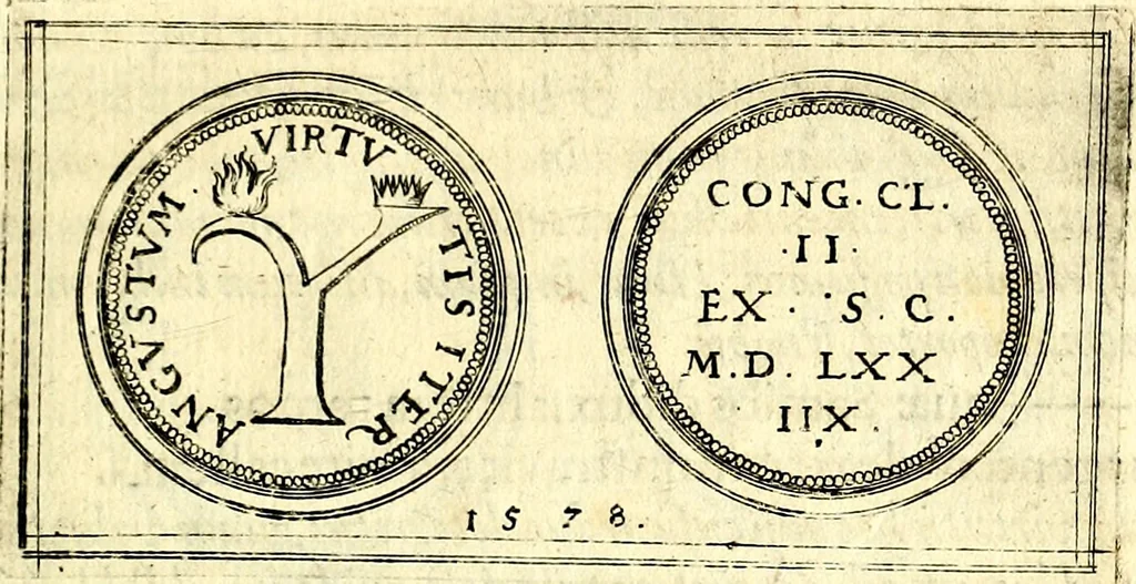 An illustration from Emblemata anniversaria Academiae Noribergensis, qvae est Altorffii: stvdiorum juventutis exercitandorum caussâ inde ab ann. Christi CD D LXXVII usq; ad annum CD D CXVI proposita; oratiunculis eruditis & nervosis in panegyribus academicis explicata, 1617, leaf 34