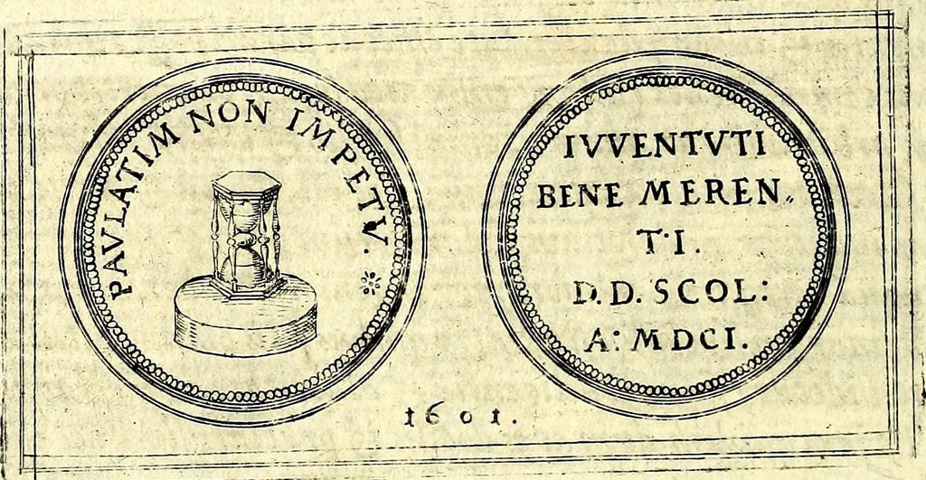An illustration from Emblemata anniversaria Academiae Noribergensis, qvae est Altorffii: stvdiorum juventutis exercitandorum caussâ inde ab ann. Christi CD D LXXVII usq; ad annum CD D CXVI proposita; oratiunculis eruditis & nervosis in panegyribus academicis explicata, 1617, leaf 357