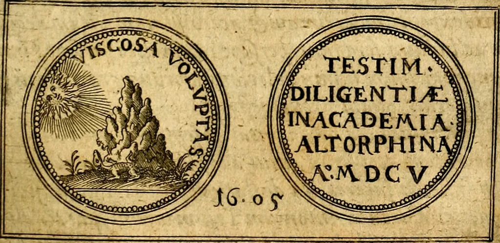 An illustration from Emblemata anniversaria Academiae Noribergensis, qvae est Altorffii: stvdiorum juventutis exercitandorum caussâ inde ab ann. Christi CD D LXXVII usq; ad annum CD D CXVI proposita; oratiunculis eruditis & nervosis in panegyribus academicis explicata, 1617, leaf 404