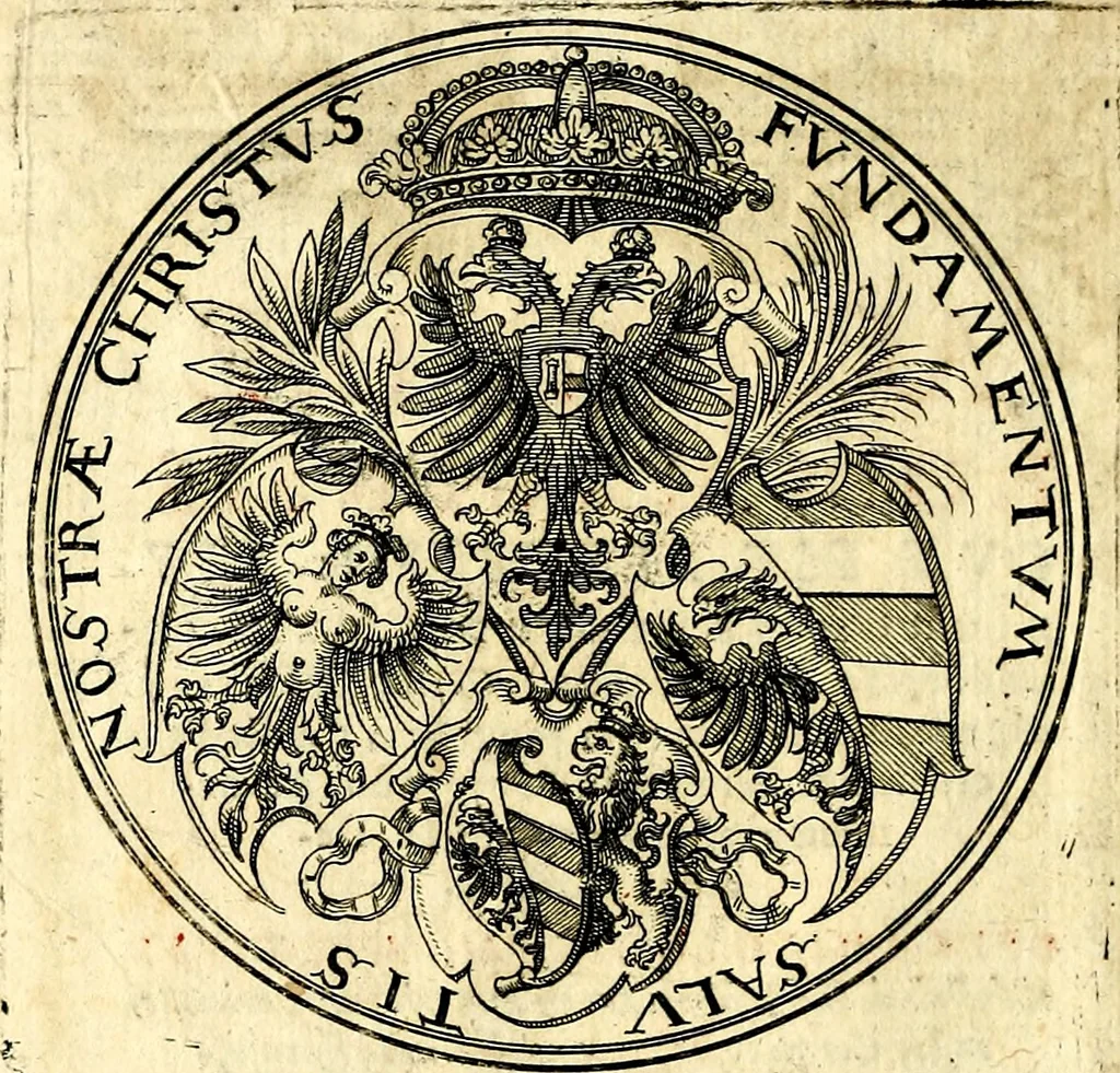 An illustration from Emblemata anniversaria Academiae Noribergensis, qvae est Altorffii: stvdiorum juventutis exercitandorum caussâ inde ab ann. Christi CD D LXXVII usq; ad annum CD D CXVI proposita; oratiunculis eruditis & nervosis in panegyribus academicis explicata, 1617, leaf 5