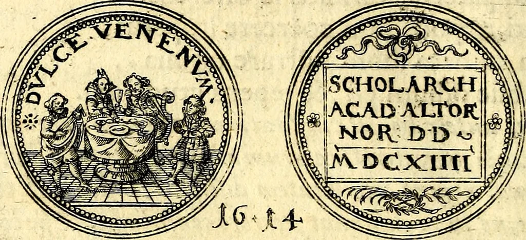 An illustration from Emblemata anniversaria Academiae Noribergensis, qvae est Altorffii: stvdiorum juventutis exercitandorum caussâ inde ab ann. Christi CD D LXXVII usq; ad annum CD D CXVI proposita; oratiunculis eruditis & nervosis in panegyribus academicis explicata, 1617, leaf 511
