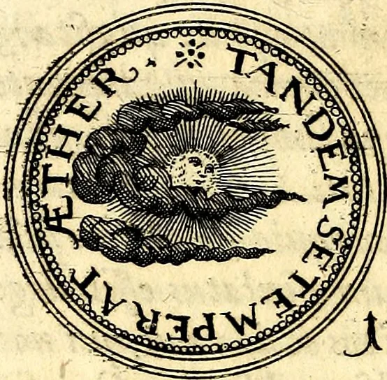 An illustration from Emblemata anniversaria Academiae Noribergensis, qvae est Altorffii: stvdiorum juventutis exercitandorum caussâ inde ab ann. Christi CD D LXXVII usq; ad annum CD D CXVI proposita; oratiunculis eruditis & nervosis in panegyribus academicis explicata, 1617, leaf 547