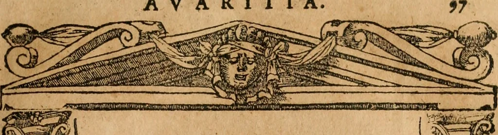 An illustration from Emblemata d'A. Alciati : denuo ab ipso autore recognita ac, quae desiderabantur, imaginibus locupletata : accesserunt noua aliquot ab autore emblemata, suis quoque eiconibus insignita, 1550, leaf 100