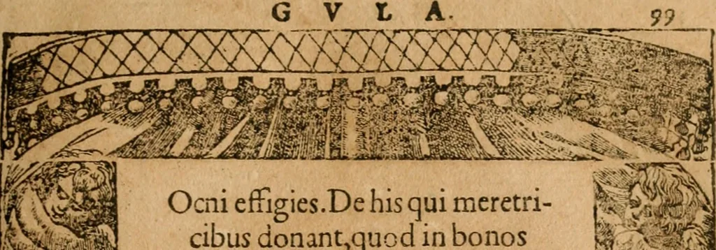 An illustration from Emblemata d'A. Alciati : denuo ab ipso autore recognita ac, quae desiderabantur, imaginibus locupletata : accesserunt noua aliquot ab autore emblemata, suis quoque eiconibus insignita, 1550, leaf 102