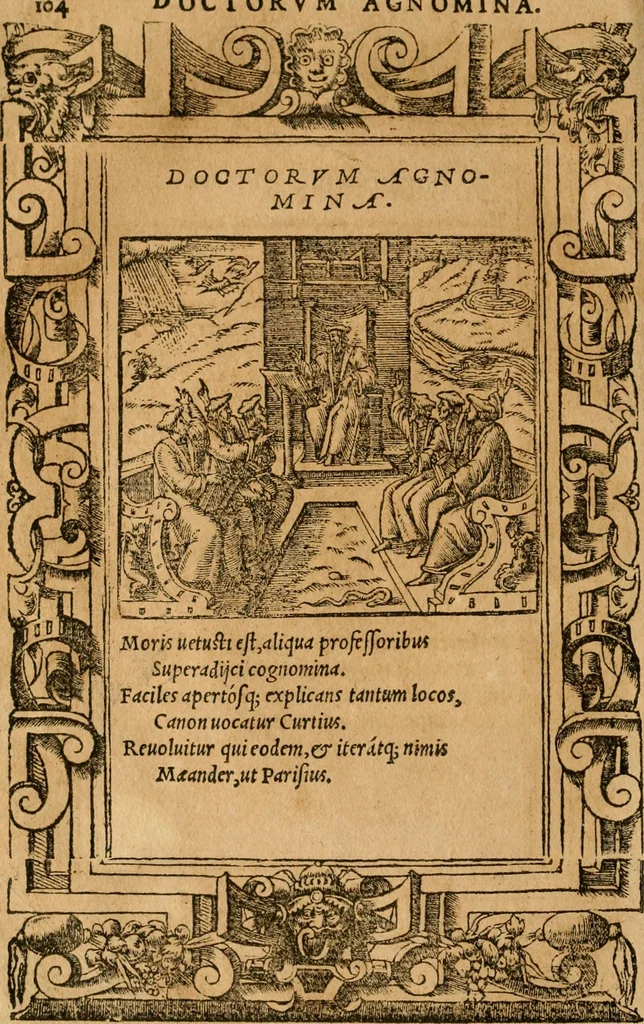 An illustration from Emblemata d'A. Alciati : denuo ab ipso autore recognita ac, quae desiderabantur, imaginibus locupletata : accesserunt noua aliquot ab autore emblemata, suis quoque eiconibus insignita, 1550, leaf 107