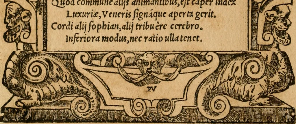 An illustration from Emblemata d'A. Alciati : denuo ab ipso autore recognita ac, quae desiderabantur, imaginibus locupletata : accesserunt noua aliquot ab autore emblemata, suis quoque eiconibus insignita, 1550, leaf 109