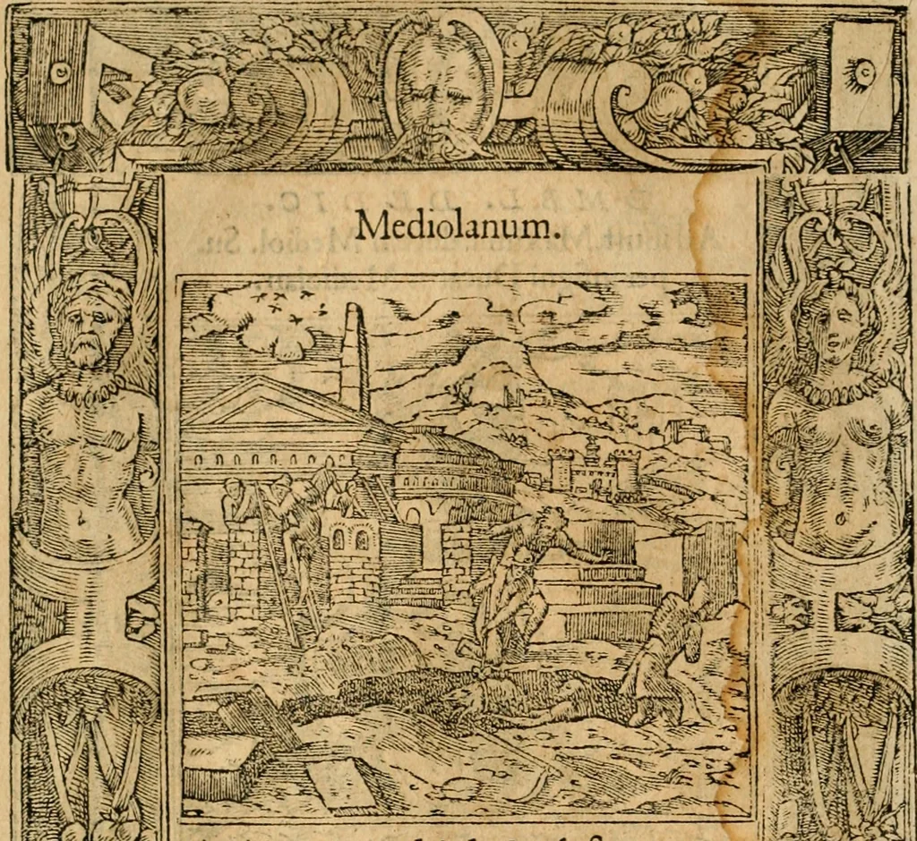 An illustration from Emblemata d'A. Alciati : denuo ab ipso autore recognita ac, quae desiderabantur, imaginibus locupletata : accesserunt noua aliquot ab autore emblemata, suis quoque eiconibus insignita, 1550, leaf 11